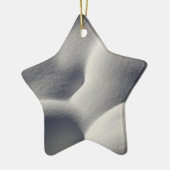 Sparkly Snow Mounds Abstracte Natuur Keramisch Ornament (Links)