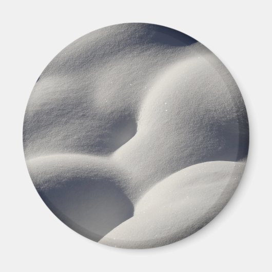 Sparkly Snow Mounds Abstracte Natuur Magneet (Voorkant)