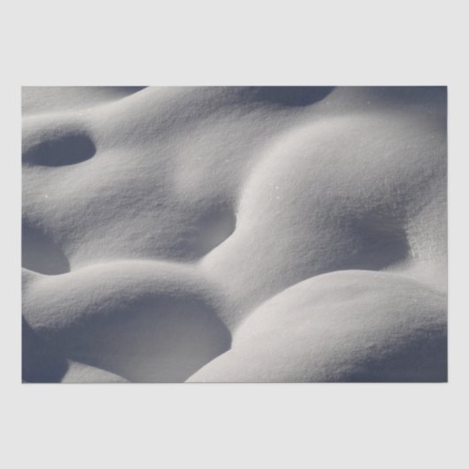 Sparkly Snow Mounds Abstracte Natuur Tissuepapier (Voorkant)