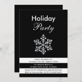 Sparkly Snowflake Corporate Holiday Party nodigt u Kaart (Voorkant / Achterkant)