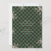 Sparkly Snowflakes Green Pset met kerstmis Feestdagenkaart (Achterkant)