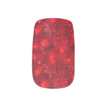 Sparkly Snowflakes, Red: Kerstmis Minx Nail Wraps