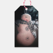 Sparkly Snowman aangepaste naam cadeau Labels Cadeaulabel (Achterkant)