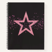Sparkly Star Baby Pink pretty Notitieboek (Voorkant)