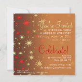 Sparkly Stars verjaardagsuitnodiging Kaart (Achterkant)