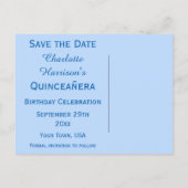 Sparkly Stiletto Heel 15th Birthday Save The Date Aankondigingskaart (Achterkant)