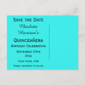 Sparkly Stiletto Heel 15th Birthday Save The Date Aankondigingskaart (Achterkant)