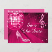 Sparkly Stiletto Heel 16th Birthday Save The Date Aankondigingskaart (Voorkant / Achterkant)