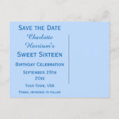 Sparkly Stiletto Heel 16th Birthday Save The Date Aankondigingskaart (Achterkant)