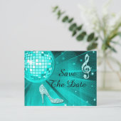 Sparkly Stiletto Heel 17e Verjaardag Save The Date Aankondigingskaart (Staand voorkant)