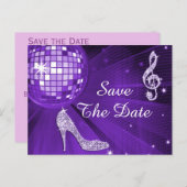 Sparkly Stiletto Heel 18th Birthday Save The Date Aankondigingskaart (Voorkant / Achterkant)