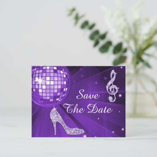 Sparkly Stiletto Heel 18th Birthday Save The Date Aankondigingskaart (Staand voorkant)