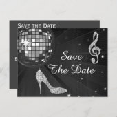 Sparkly Stiletto Heel 21e Verjaardag Save The Date Aankondigingskaart (Voorkant / Achterkant)