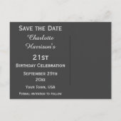 Sparkly Stiletto Heel 21e Verjaardag Save The Date Aankondigingskaart (Achterkant)