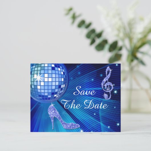 Sparkly Stiletto Heel 30e verjaardag Save The Date Aankondigingskaart (Staand voorkant)