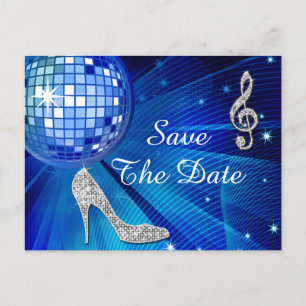 Sparkly Stiletto Heel 50ste verjaardag Save The Da Aankondigingskaart