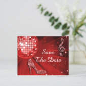 Sparkly Stiletto Heel 50ste verjaardag Save The Da Aankondigingskaart (Staand voorkant)