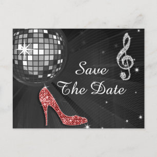 Sparkly Stiletto Heel 55th Birthday Save The Date Aankondigingskaart