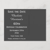 Sparkly Stiletto Heel 60th Birthday Save The Date Aankondigingskaart (Achterkant)