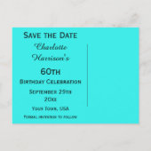 Sparkly Stiletto Heel 60th Birthday Save The Date Aankondigingskaart (Achterkant)