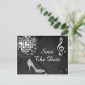 Sparkly Stiletto Heel 70th Birthday Save The Date Aankondigingskaart (Staand voorkant)