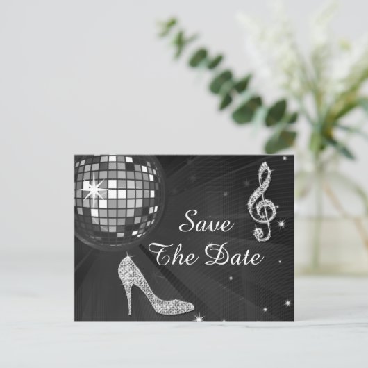 Sparkly Stiletto Heel 70th Birthday Save The Date Aankondigingskaart (Staand voorkant)