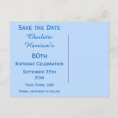 Sparkly Stiletto Heel 80th Birthday Save The Date Aankondigingskaart (Achterkant)