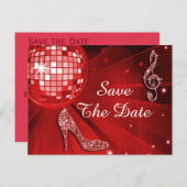 Sparkly Stiletto Heel 90th Birthday Save The Date Aankondigingskaart (Voorkant / Achterkant)