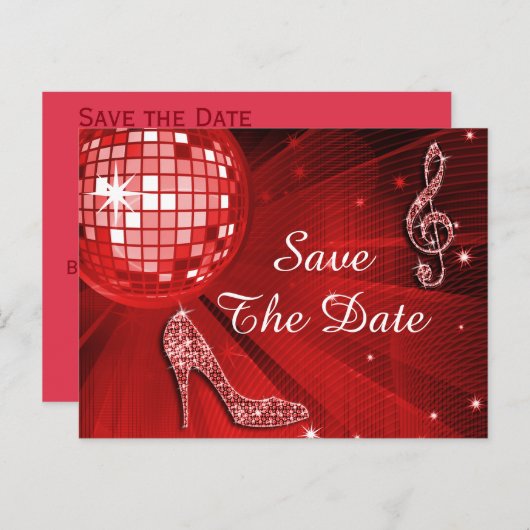 Sparkly Stiletto Heel 90th Birthday Save The Date Aankondigingskaart (Voorkant / Achterkant)