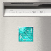 Sparkly Stiletto Heel Quinceañera Save The Date Magneet (Insitu (Vaatwasser))