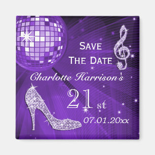 Sparkly Stiletto Hiel 21ste verjaardag sparen de D Magneet