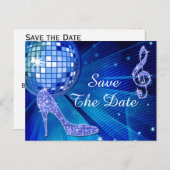 Sparkly Stiletto Hiel 50th Birthday Save the Date Aankondigingskaart (Voorkant / Achterkant)