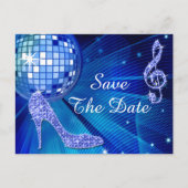 Sparkly Stiletto Hiel 50th Birthday Save the Date Aankondigingskaart (Voorkant)