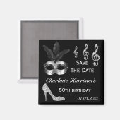 Sparkly Stiletto, Masquerade & Muziek Save The Dat Magneet (Voorkant / Achterkant)