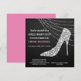 Sparkly Stilleto Bachelorette Party Uitnodiging