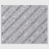Sparkly Stripes - Zilver & Zilver (a) Cadeaupapier (Vlak)