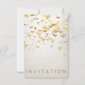 Sparkly Surprise Party Invitation Gold Silver Kaart (Voorkant)