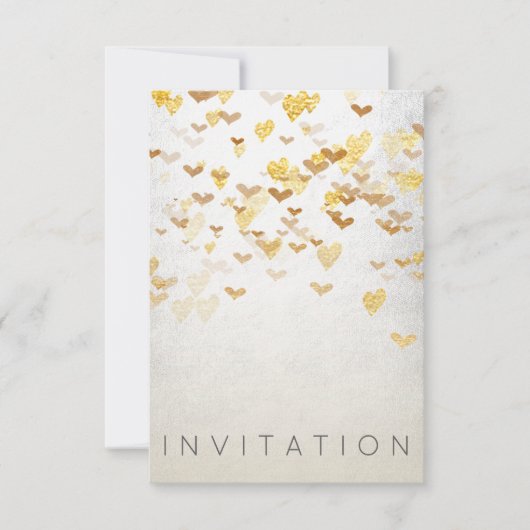 Sparkly Surprise Party Invitation Gold Silver Kaart (Voorkant)