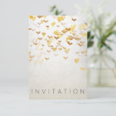 Sparkly Surprise Party Invitation Gold Silver Kaart (Staand voorkant)