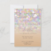 Sparkly Surprise Party Invitation Ivory Silver Kaart (Achterkant)