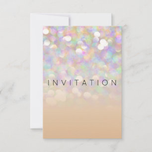 Sparkly Surprise Party Invitation Ivory Silver Kaart