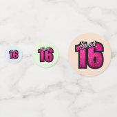 Sparkly Sweet Sixteenth Birthday Confetti (Achterkanten)