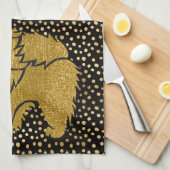 SPARKLY THANG Chow faux metalen keukenhanddoeken (Quarter Fold)