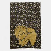 SPARKLY THANG Chow faux metalen keukenhanddoeken (Verticaal)