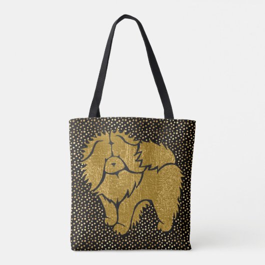 SPARKLY THANG Chow faux metallic canvas tas 2 stij (Achterkant)