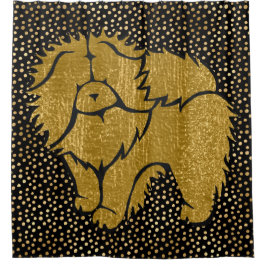 SPARKLY THANG Chow faux metallic douchegordijn