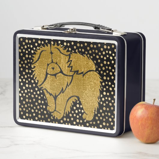 SPARKLY THANG Chow- faux metallic - LUNCH BOX (In situ)