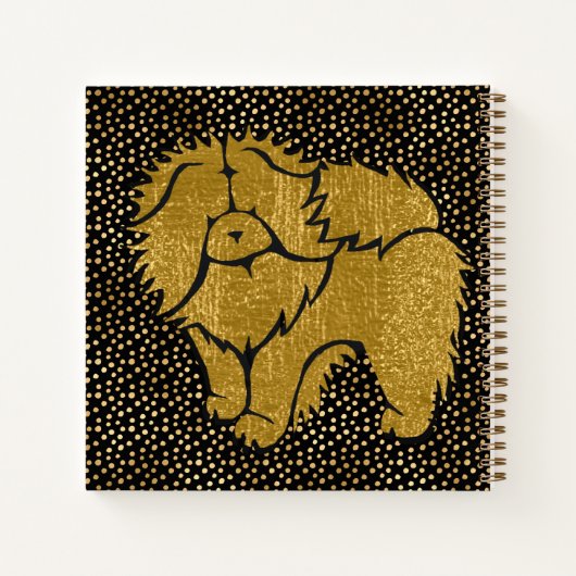 SPARKLY THANG Chow faux metallic notitieboek (Achterkant)