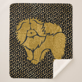 SPARKLY THANG Chow faux metallic sherpa blanket Deken