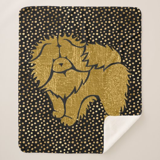 SPARKLY THANG Chow faux metallic sherpa blanket Deken (Voorkant)